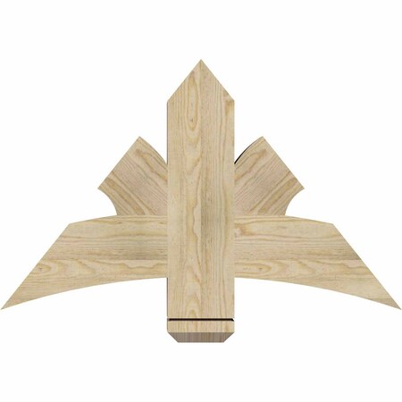 Ekena Millwork Davenport Rough Sawn Timber Gable Bracket, Douglas Fir, 36"W x 23"H x 4"D x 6"F, 15/12 Pitch GBW036X23X0406DAV00RDF